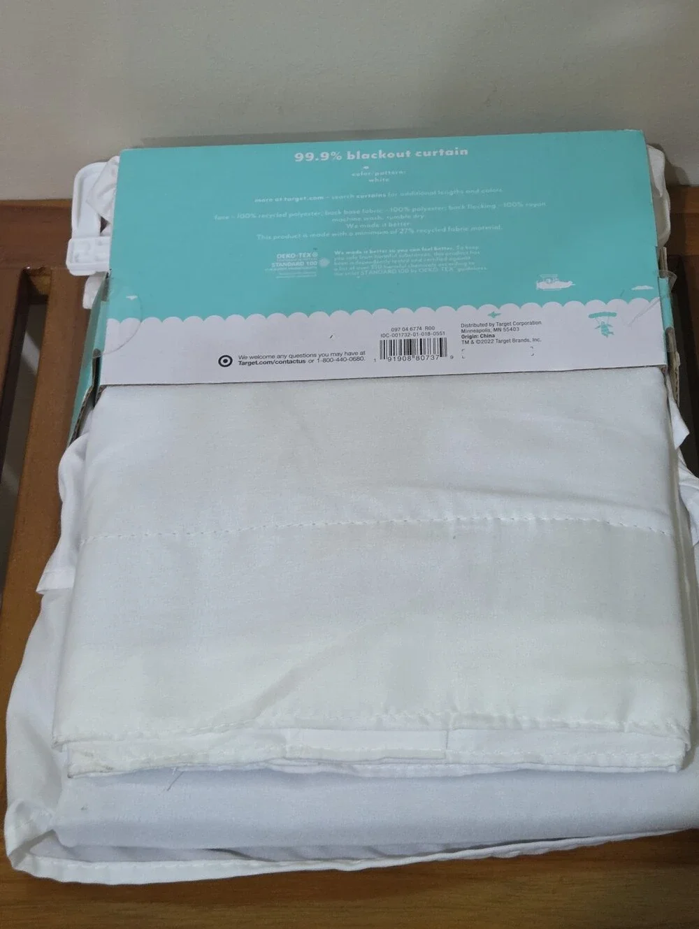 Pillowfort White Blackout Curtain (1) Panel Size 42